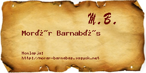 Morár Barnabás névjegykártya