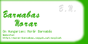 barnabas morar business card